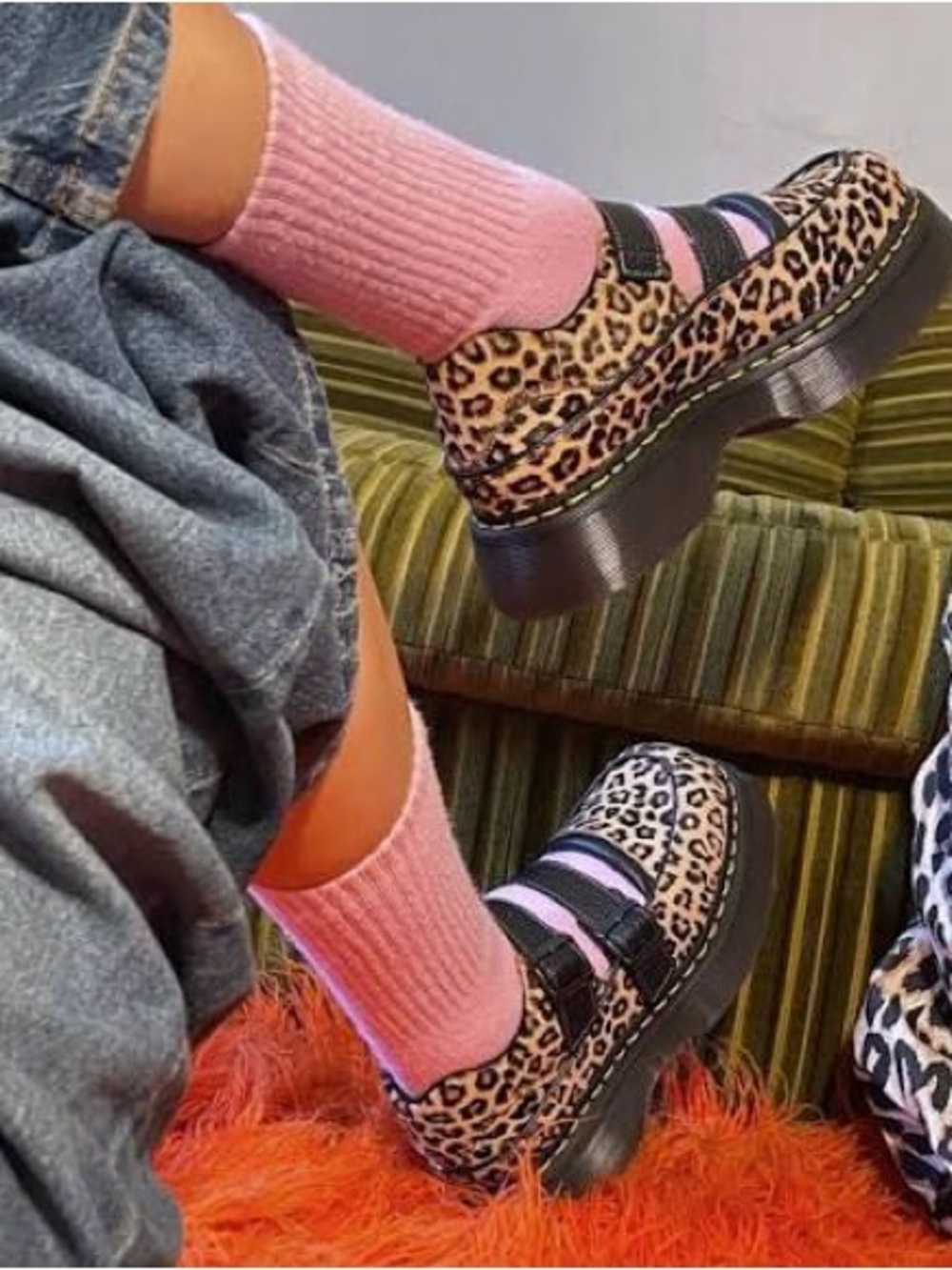 Dr Martens Buzz Leopard Print Platform Mary Jane size 9 - Picture 8 of 15